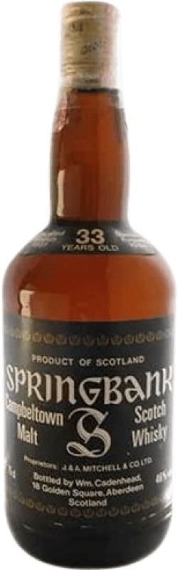 Envoi gratuit | Single Malt Whisky Springbank Spécimen de Collection Royaume-Uni 33 Ans 70 cl