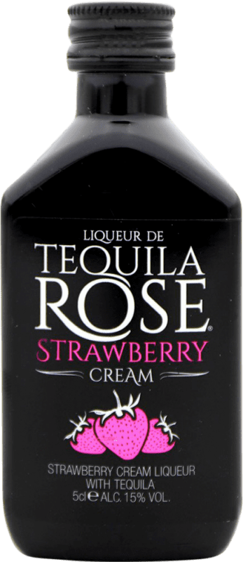 4,95 € Envio grátis | Licor Creme Tequila Rose Strawberry Garrafa Miniatura 5 cl