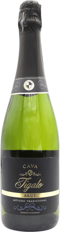 Free Shipping | White Sparkling Wine Tigalo Brut D.O. Cava Spain 75 cl