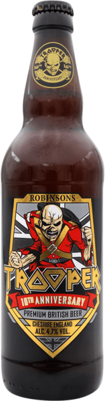 Envoi gratuit | Bière Trooper 10th Special Anniversary Edition — Édition Spéciale Anniversaire Royaume-Uni Bouteille Medium 50 cl
