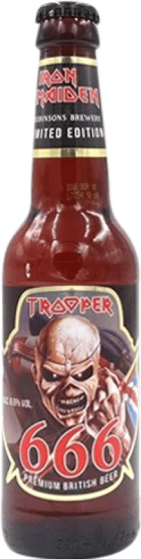 Kostenloser Versand | Bier Trooper Iron Maiden 666 Großbritannien Drittel-Liter-Flasche 33 cl