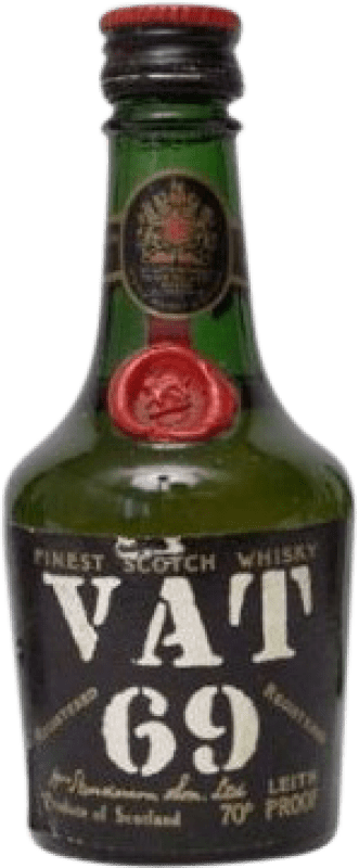 Envoi gratuit | Blended Whisky Grant & Sons Vat 69 Royaume-Uni Bouteille Miniature 5 cl