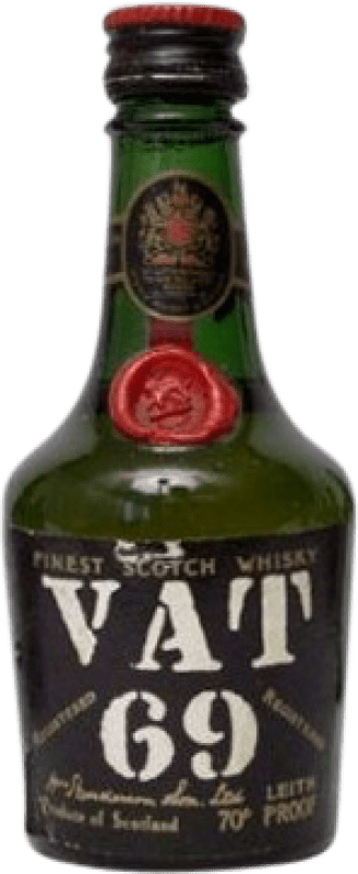 13,95 € Kostenloser Versand | Blended Whisky Grant & Sons Vat 69 Miniaturflasche 5 cl