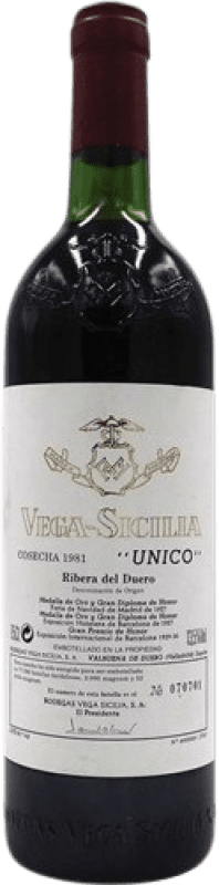 Бесплатная доставка | Красное вино Vega Sicilia Único 1981 D.O. Ribera del Duero Кастилия-Леон Испания 75 cl