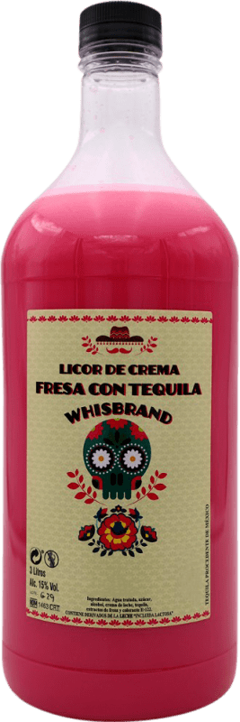 28,95 € | Crema de Licor Whisbrand Fresa con Tequila México Botella Especial 3 L