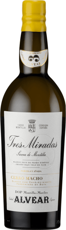 27,95 € | Vino blanco Alvear Tres Miradas Parcelas Cerro Macho D.O. Montilla-Moriles Andalucía España Pedro Ximénez 75 cl