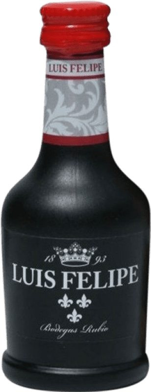 18,95 € Spedizione Gratuita | Brandy Rubio Luis Felipe Bottiglia Miniatura 4 cl