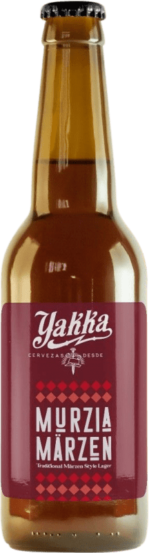 Spedizione Gratuita | Birra Yakka Marzen Castilla-La Mancha Spagna Bottiglietta Terzo 33 cl
