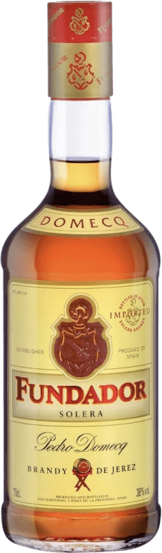 Envio grátis | Brandy Conhaque Pedro Domecq Fundador Solera Andaluzia Espanha 70 cl