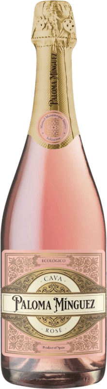 17,95 € Spedizione Gratuita | Spumante rosato EA Vinos by Manzaneque Paloma Mínguez Rosé Brut D.O. Cava Biologico