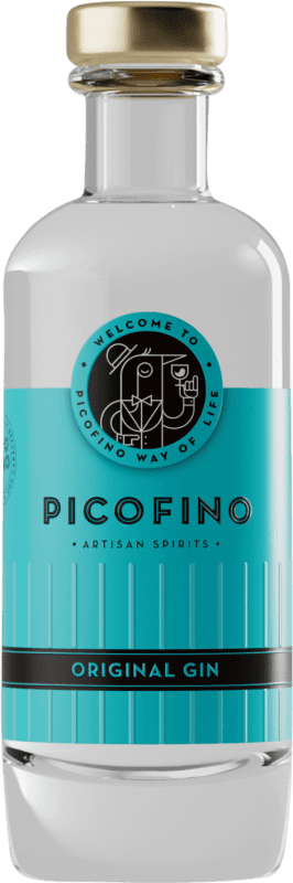 Kostenloser Versand | Gin Patito Ruso Picofino Original Gin Fürstentum Asturien Spanien Kleine Flasche 20 cl