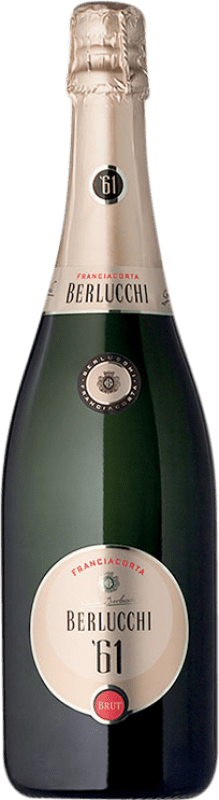 Бесплатная доставка | Белое игристое Berlucchi 61 брют D.O.C.G. Franciacorta Италия Pinot Black, Chardonnay 75 cl