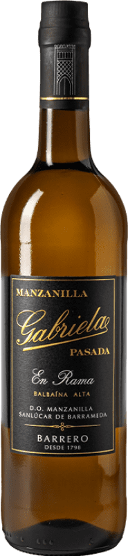 Free Shipping | Fortified wine Barrero Gabriela Manzanilla Pasada en Rama D.O. Manzanilla-Sanlúcar de Barrameda Andalusia Spain Listán White 75 cl