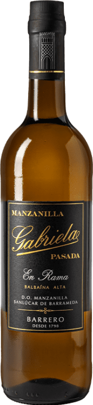 32,95 € Spedizione Gratuita | Vino Liquoroso Barrero Gabriela Pasada Fino en Rama — Non Filtrato D.O. Manzanilla-Sanlúcar de Barrameda