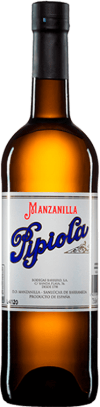 9,95 € | Креплёное вино Barrero Pipiola Manzanilla D.O. Manzanilla-Sanlúcar de Barrameda Андалусия Испания Listán White 75 cl
