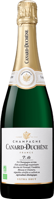 Kostenloser Versand | Weißer Sekt Canard Duchêne Cuvée P.181 Extra Brut A.O.C. Champagne Champagner Frankreich Spätburgunder, Chardonnay, Pinot Meunier 75 cl