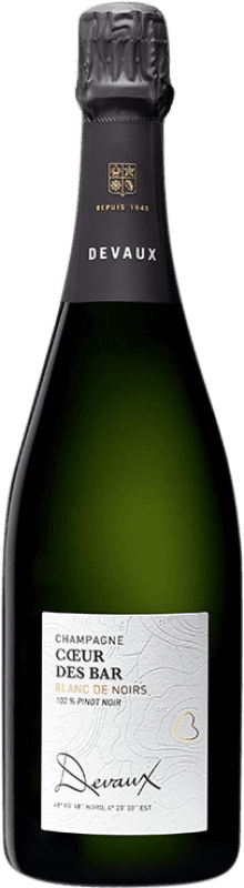 Free Shipping | White sparkling Devaux Cœur des Bar Blanc de Noirs A.O.C. Champagne Champagne France Pinot Black 75 cl