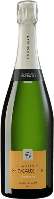 免费送货 | 白起泡酒 Serveaux Carte d'Or Brut — 起泡酒 干型 A.O.C. Champagne 香槟酒 法国 Pinot Noir — 黑皮诺, Chardonnay — 莎当妮, Pinot Meunier — 黑皮诺·莫尼耶 75 cl
