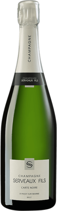 Envoi gratuit | Blanc mousseux Serveaux Carte Noire Brut A.O.C. Champagne Champagne France Pinot Noir, Pinot Meunier 75 cl