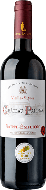 Free Shipping | Red wine Robin Lafugie Vieilles Vignes A.O.C. Saint-Émilion France Merlot, Cabernet Franc 75 cl