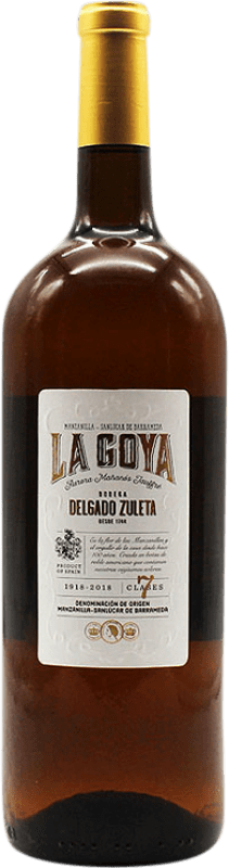 43,95 € Spedizione Gratuita | Vino fortificato Delgado Zuleta La Goya en Rama Edición Especial D.O. Manzanilla-Sanlúcar de Barrameda Bottiglia Magnum 1,5 L