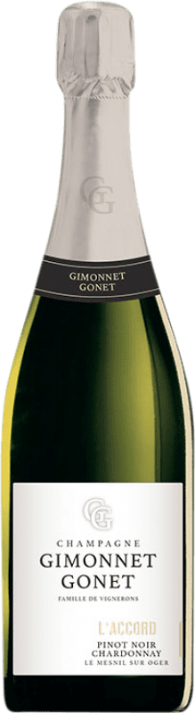 送料無料 | 白スパークリングワイン Gimonnet Gonet L'Accord Tradition A.O.C. Champagne シャンパン フランス Pinot Black, Chardonnay 75 cl