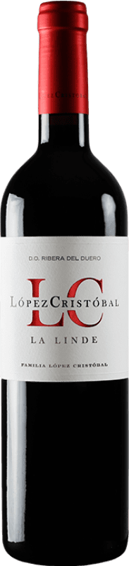 Бесплатная доставка | Красное вино López Cristóbal La Linde D.O. Ribera del Duero Кастилия-Леон Испания Tempranillo, Merlot 75 cl