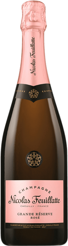 79,95 € | Espumante rosé Nicolas Feuillatte Rosé Grande Reserva A.O.C. Champagne Champagne França Pinot Preto, Chardonnay, Pinot Meunier Garrafa Magnum 1,5 L