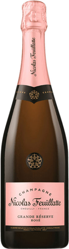 71,95 € 送料無料 | ロゼスパークリングワイン Nicolas Feuillatte Rosé グランド・リザーブ A.O.C. Champagne マグナムボトル 1,5 L