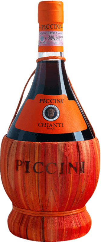 免费送货 | 红酒 Piccini Fiasco D.O.C.G. Chianti 意大利 Sangiovese 1 L
