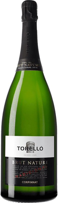 47,95 € | White Sparkling Wine Torelló Tradicional Brut Nature Corpinnat Catalonia Spain Macabeo, Xarel·lo, Parellada Magnum Bottle 1,5 L