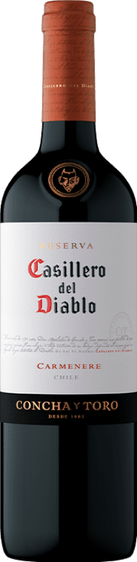 7,95 € | Rotwein Concha y Toro Casillero del Diablo Reserve — Gereift I.G. Valle Central Zentrales Tal Chile Carmenère 75 cl