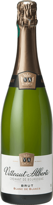 Envío gratis | Espumoso blanco Vitteaut Alberti Blanc de Blancs Brut A.O.C. Crémant de Bourgogne Borgoña Francia Chardonnay, Aligoté 75 cl