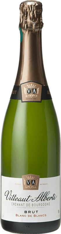 Envio grátis | Espumante Branco Vitteaut Alberti Brut — Bruto Blanc de Blancs A.O.C. Crémant de Bourgogne Borgonha França Chardonnay, Aligoté 75 cl