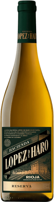 Free Shipping | White wine Hacienda López de Haro Blanco Reserve D.O.Ca. Rioja The Rioja Spain Viura, Malvasía, Grenache White, Torrontés, Tempranillo White 75 cl