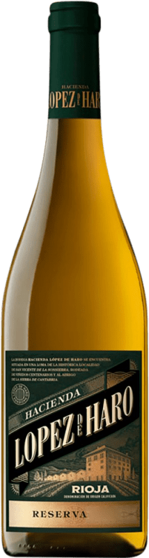 13,95 € | Vinho Branco Hacienda López de Haro Reserva D.O.Ca. Rioja La Rioja Espanha Tempranillo, Garnacha — Grenache, Viura, Malvasia, Torrontés 75 cl