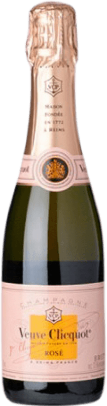 Envio grátis | Espumante rosé Veuve Clicquot Rosé Brut A.O.C. Champagne Champagne França Pinot Preto, Chardonnay, Pinot Meunier Meia Garrafa 37 cl