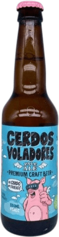 1,95 € Free Shipping | Beer Barcelona Beer Cerdos Voladores Pale Ale Third-Liter Bottle 33 cl