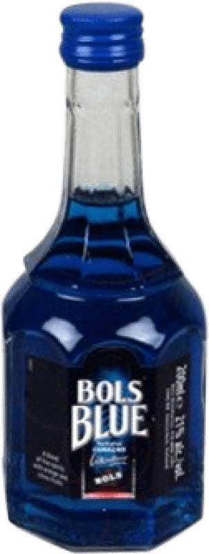 2,95 € Envío gratis | Licores Bols Curaçao Blue Botellín Tercio 35 cl