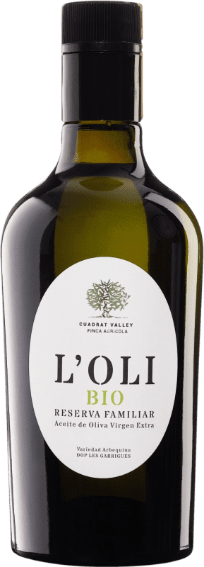 Envío gratis | Aceite de Oliva Cuadrat Valley AOVE Virgen Extra Reserva Familiar España Eco — Ecológico Botella Medium 50 cl