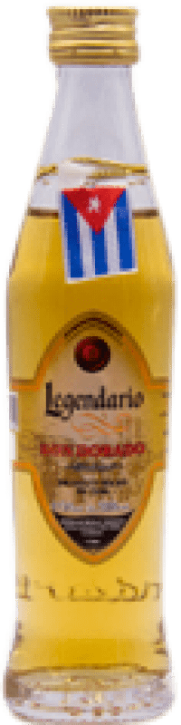 1,95 € Envio grátis | Rum Legendario Dorado Garrafinha Miniatura 5 cl