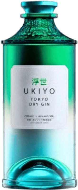 Kostenloser Versand | Gin Ukiyo Japanese Dry Gin Japan 70 cl