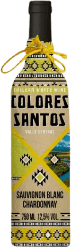Бесплатная доставка | Белое вино Nuevo Mundo Colores Santos Sauvignon Blanc Chardonnay Молодой I.G. Valle Central Чили Chardonnay, Sauvignon White 75 cl