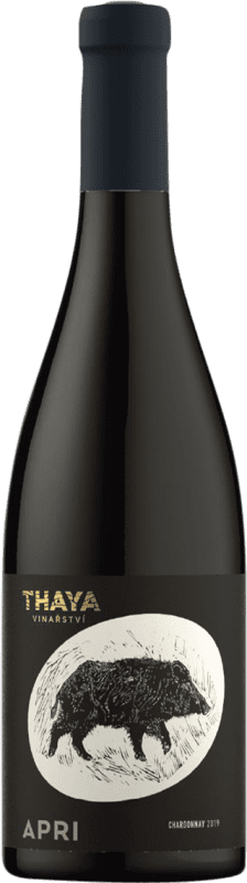 Envio grátis | Vinho branco Thaya Apri I.G. Moravia Moravia República Checa Chardonnay 75 cl