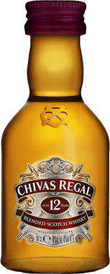 79,95 € Free Shipping | 12 units box Whisky Blended Chivas Regal 12 Years Miniature Bottle 5 cl