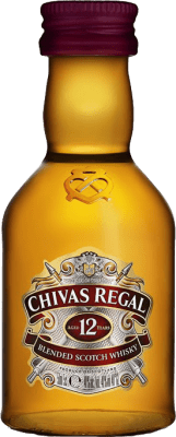 65,95 € Бесплатная доставка | Коробка из 12 единиц Купажированный виски Chivas Regal 12 Лет миниатюрная бутылка 5 cl