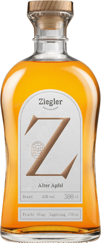 Envio grátis | Aguardente Orujo Ziegler Alter Apfel Alemanha Garrafa Especial 3 L