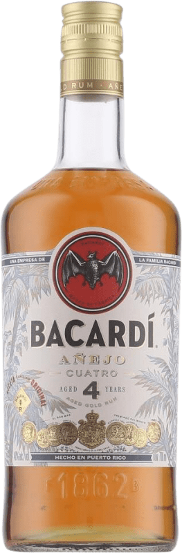 29,95 € Kostenloser Versand | Rum Bacardí Añejo Gereift 4 Jahre