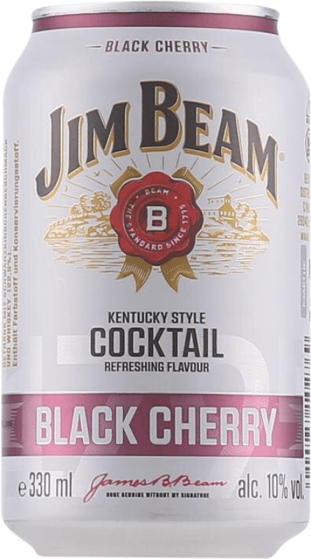 5,95 € Envio grátis | Mixer Jim Beam Lata 33 cl Black Cherry — Cereja Preta