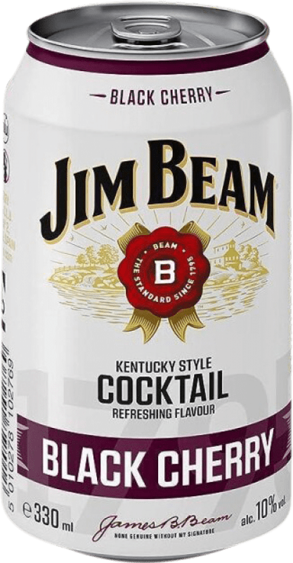 62,95 € Envoi gratuit | Boîte de 12 unités Boissons et Mixers Jim Beam Black Cherry Canette 33 cl